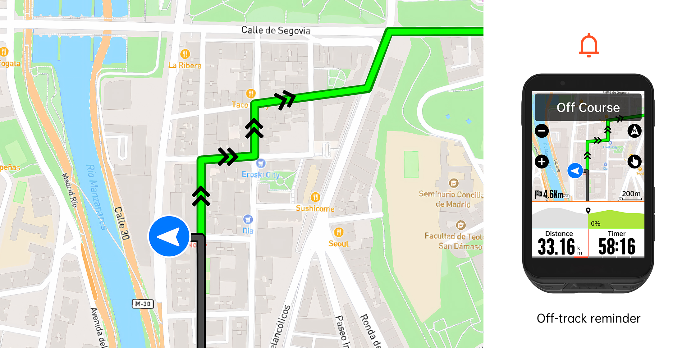 iGS800 Off-track Reminder