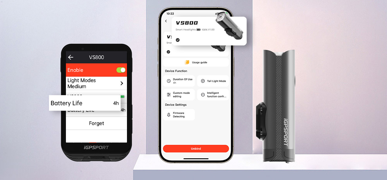 VS800 Front Bike Light Battery Life Prediction