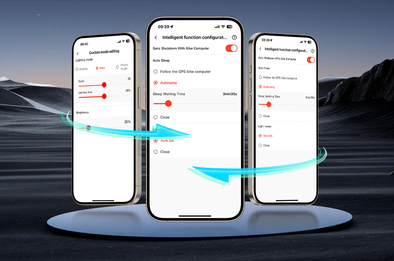 VS800 Front Bike Light app connection