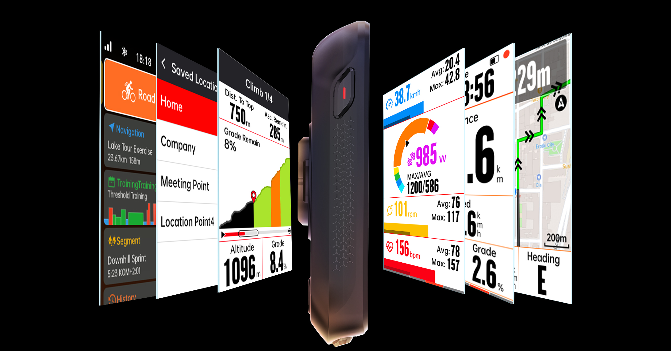 iGS630S bike computer supports 150+ data 
