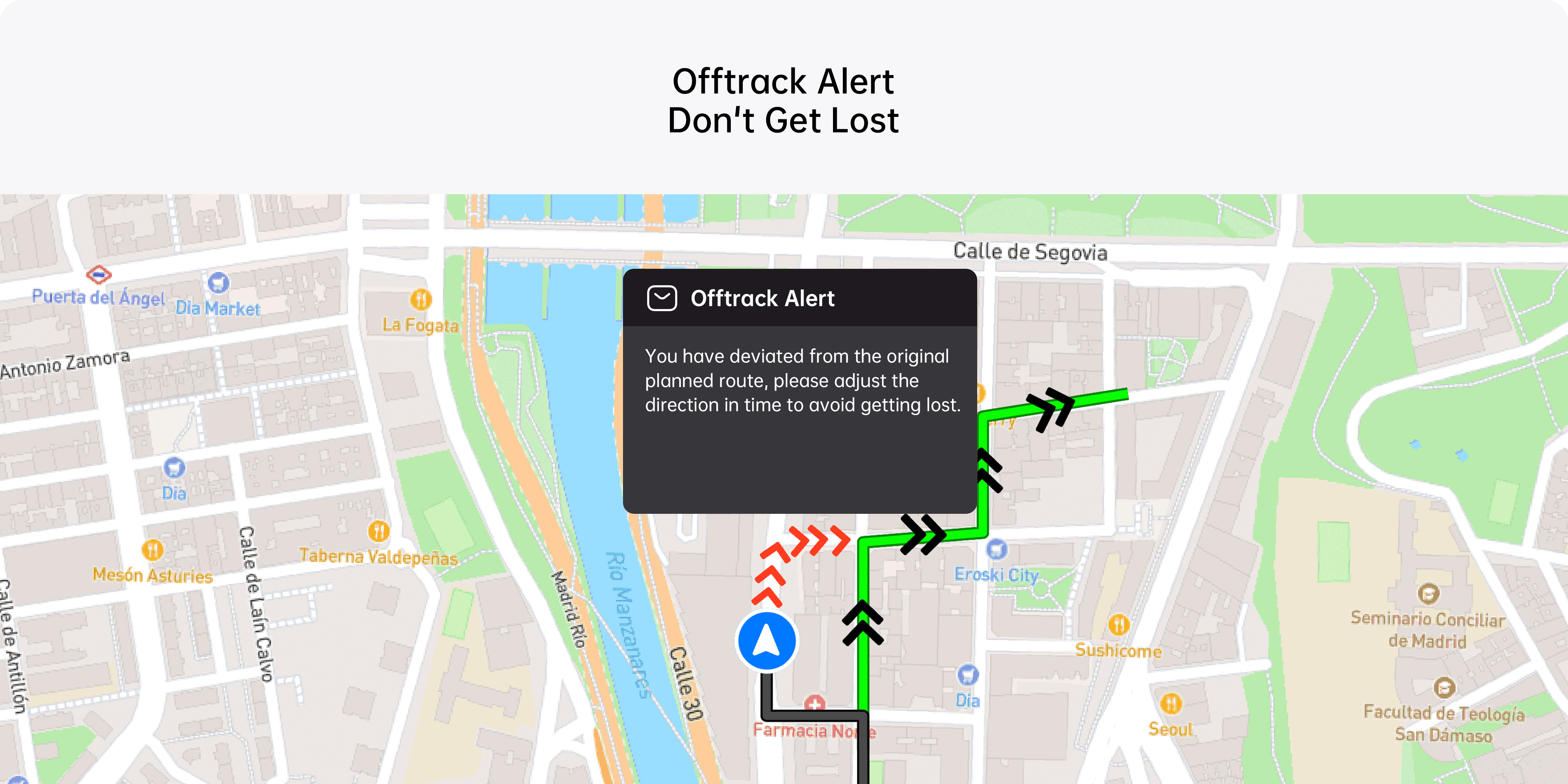 iGS630S bike computer off-track alert