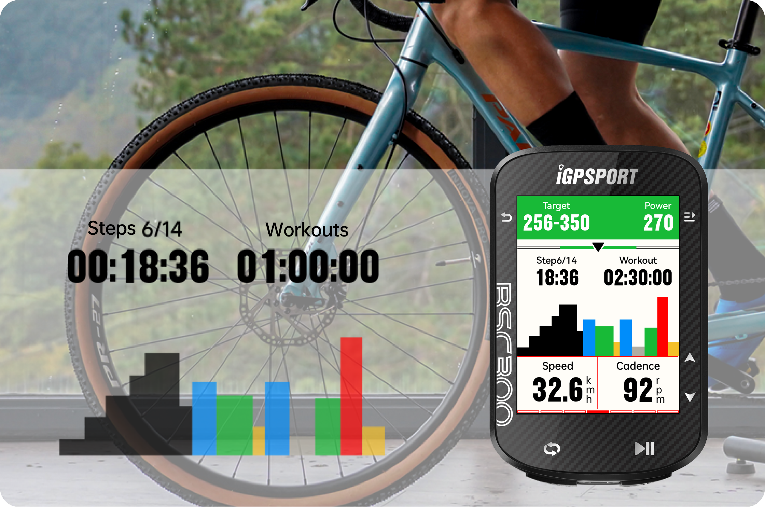 BSC300 bike computer display training