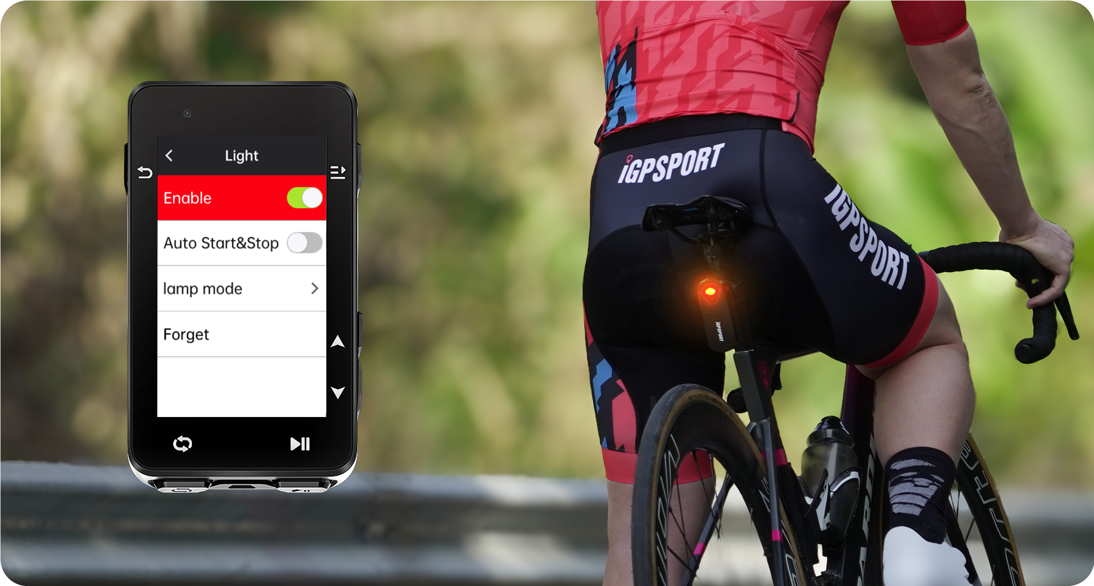 SR30 Bike Taillight smart control