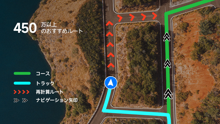 強化された
コースナビゲーション