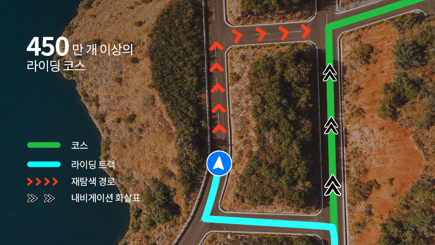코스 내비게이션
온·오프라인 모두 지원